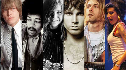  Brian Jones, Jimi Hendrix, Janis Joplin, Jim Morrison, Kurt Cobain and Amy Winehouse all died at 27 years old