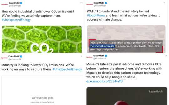 While New Twitter Policy Will Ban Green Groups' Climate Ads, Looks Like ExxonMobil Can Still Pay to Promote Its Propaganda