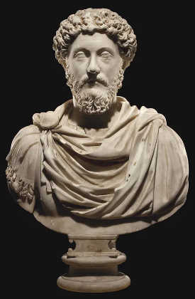 Roman bust of Marcus Aurelius.  (guide to the classics how marcus aurelius meditations can help us in a time of pandemic)