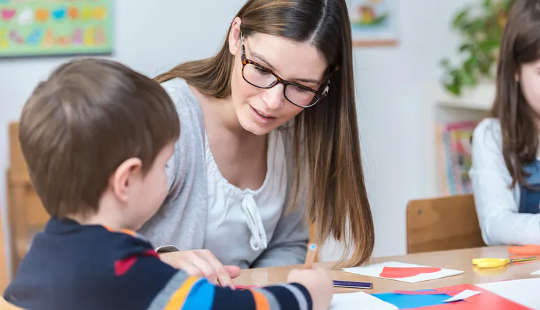 Teachers and parents help children with their writing by showing interest in the writing that their children initiate. 