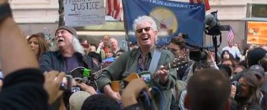 David Crosby and Graham Nash At Occupy Wall Street